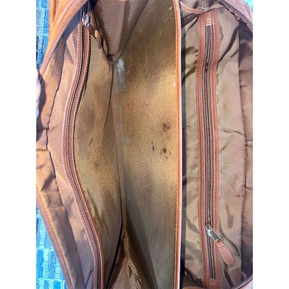 Coach Brown Leather Briefcase Unisex Multi-Compartment Medium Bag - Picture 6 of 11